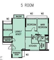 Blk 420A Waterfront II @ Northshore (Punggol), HDB 5 Rooms #588804221